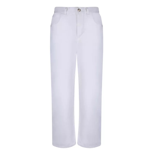 Moncler White Cotton Trousers White 