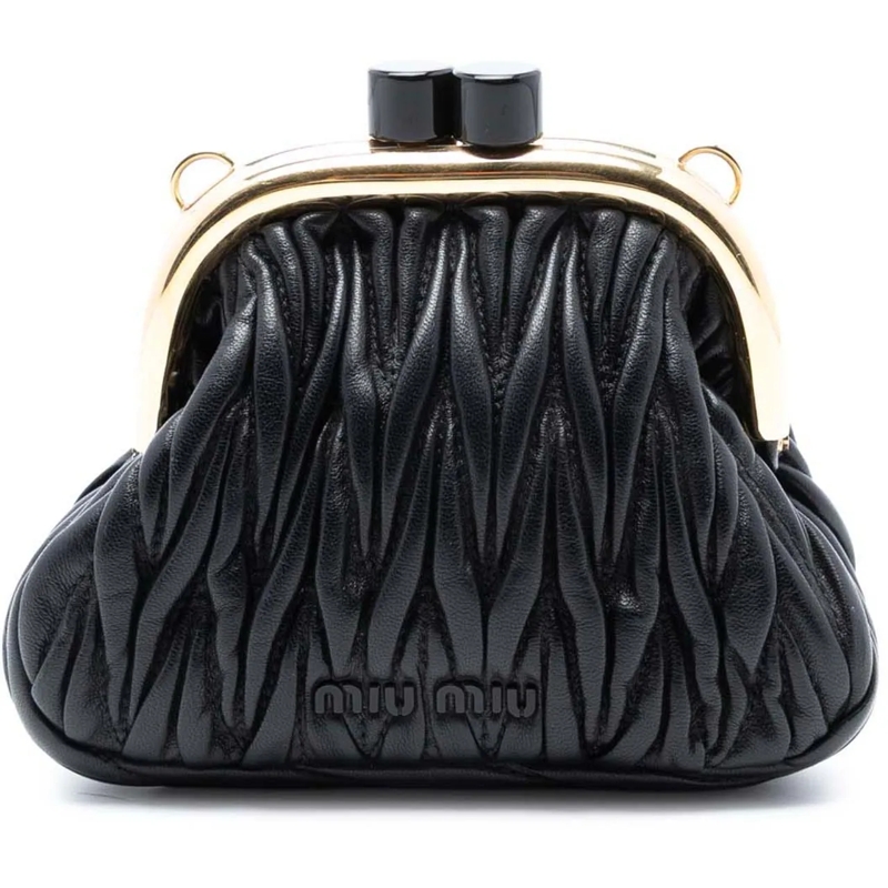 Miu Miu Schultertasche Mini Matelasse Nappa Belle Crossbody schwarz