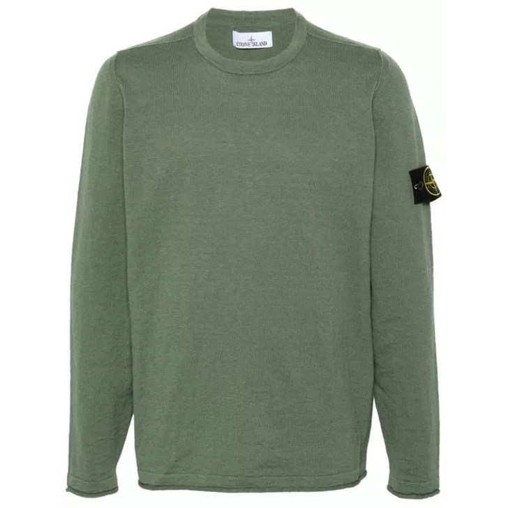 Stone Island Compass Badge Jumper Green Pullover