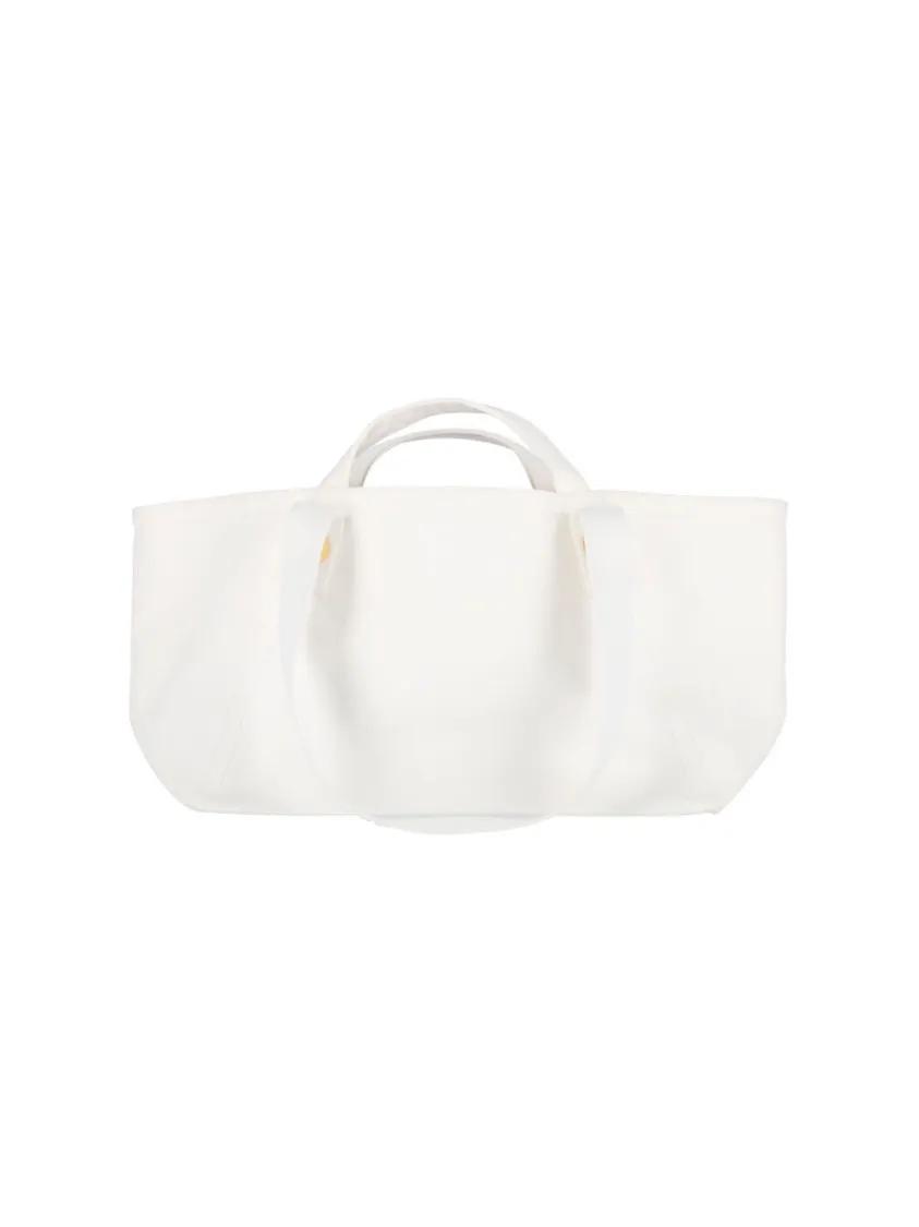 Patou Shoppers & Totes "Tropicalia" Large Trapeze Tote Bag White in wit