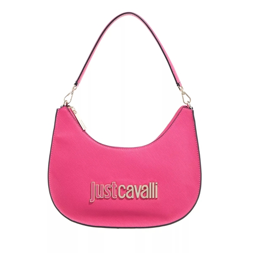 Just Cavalli Range B Metal Lettering Sketch 8 Bags Fuchsia Purple Hobo Bag