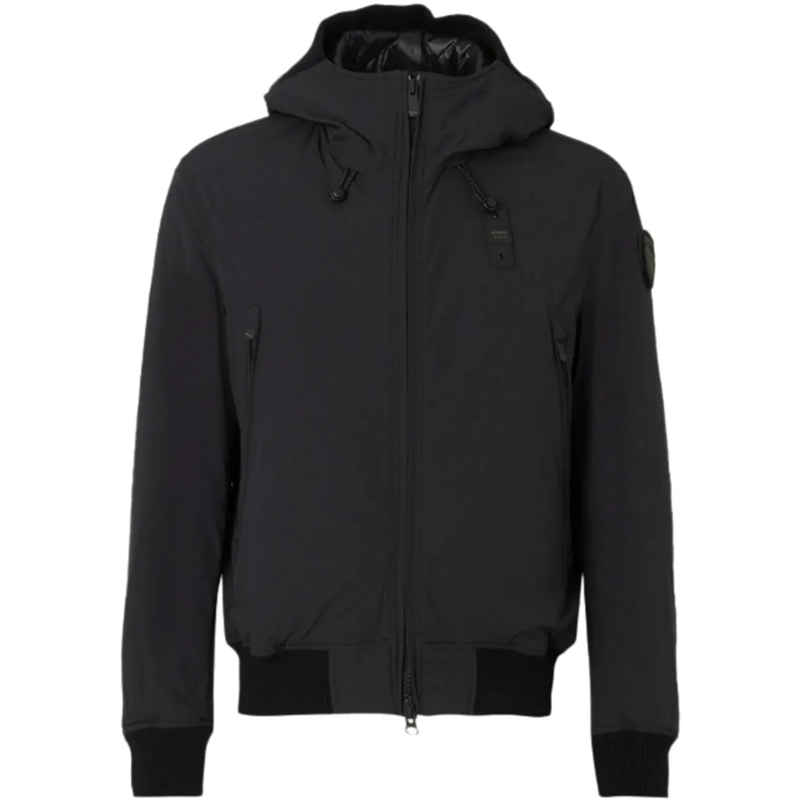 Blauer Doudoune Coats Black schwarz