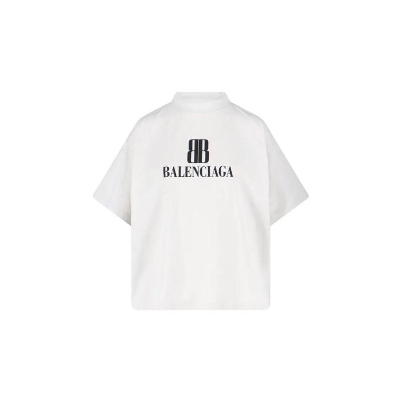 Balenciaga T-shirt Logo T-Shirt – White White