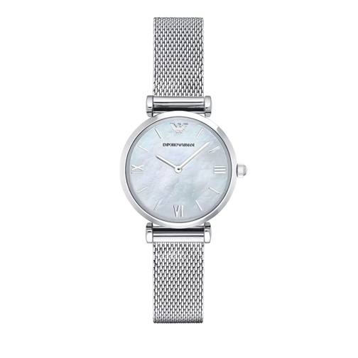 Emporio Armani Zweihand-Edelstahluhr Silver Quarz-Uhr