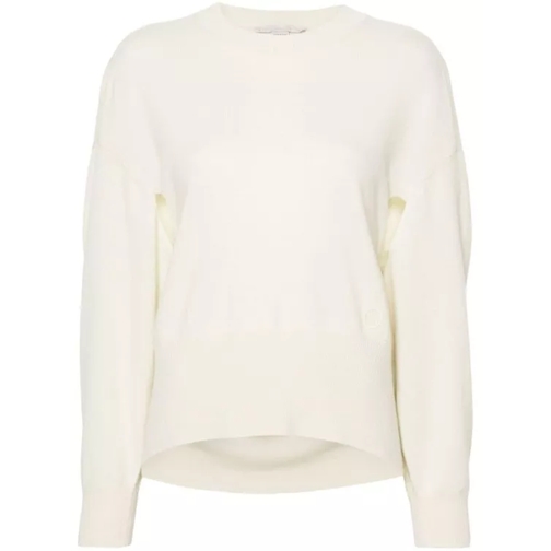 Stella McCartney Regenerated Cashmere Blend Beige Sweater White 