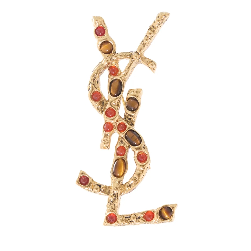 Saint Laurent Anhänger Cassandre Brooch Gold