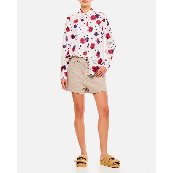 パンツ Fendi Beige 5-Pocket Shorts With Embossed Logo Detail Fendi Beige 5-Pocket Shorts With Embossed Logo Detail