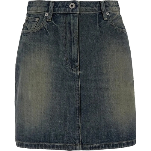 Kenzo Midi-Röcke Denim Skirt blau