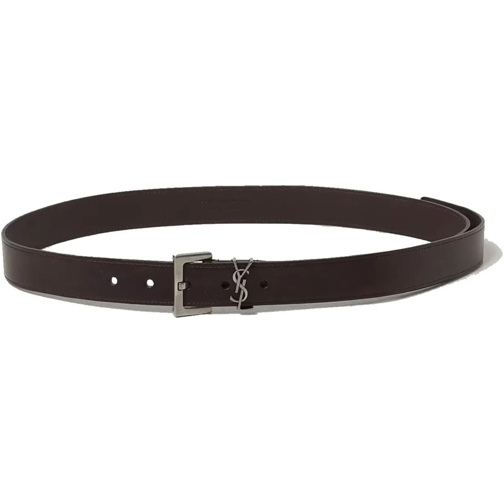 Saint Laurent Dünner Gürtel Saint Laurent Cassandre Leather Belt schwarz