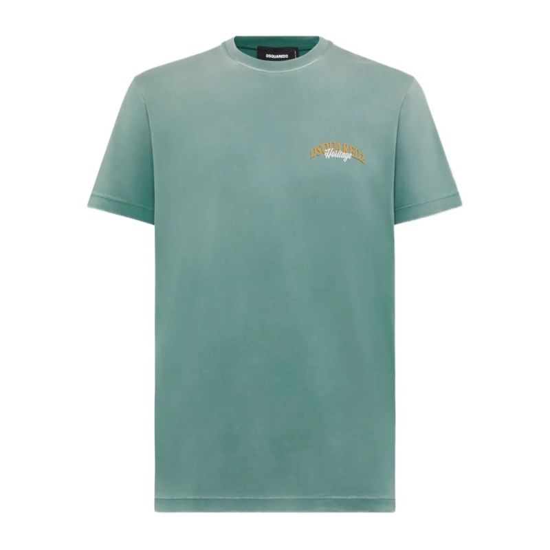 Dsquared2 T-shirt Sea Green Crew Neck T-Shirt Blue