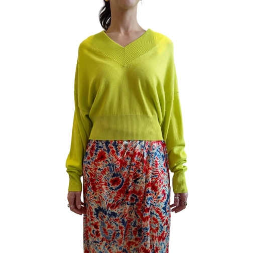 Essentiel Antwerp  Pull court Col V Vert anis Gecko Limoncello Essent mehrfarbig