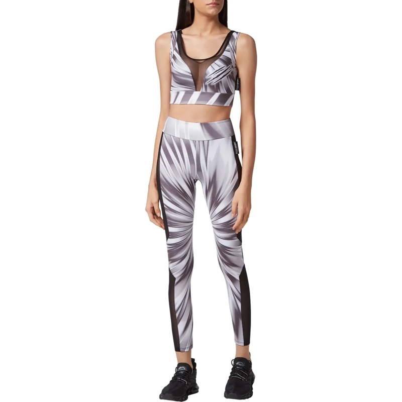 Plein Sport Top Cropped Top Scratch weiss(Image 4)