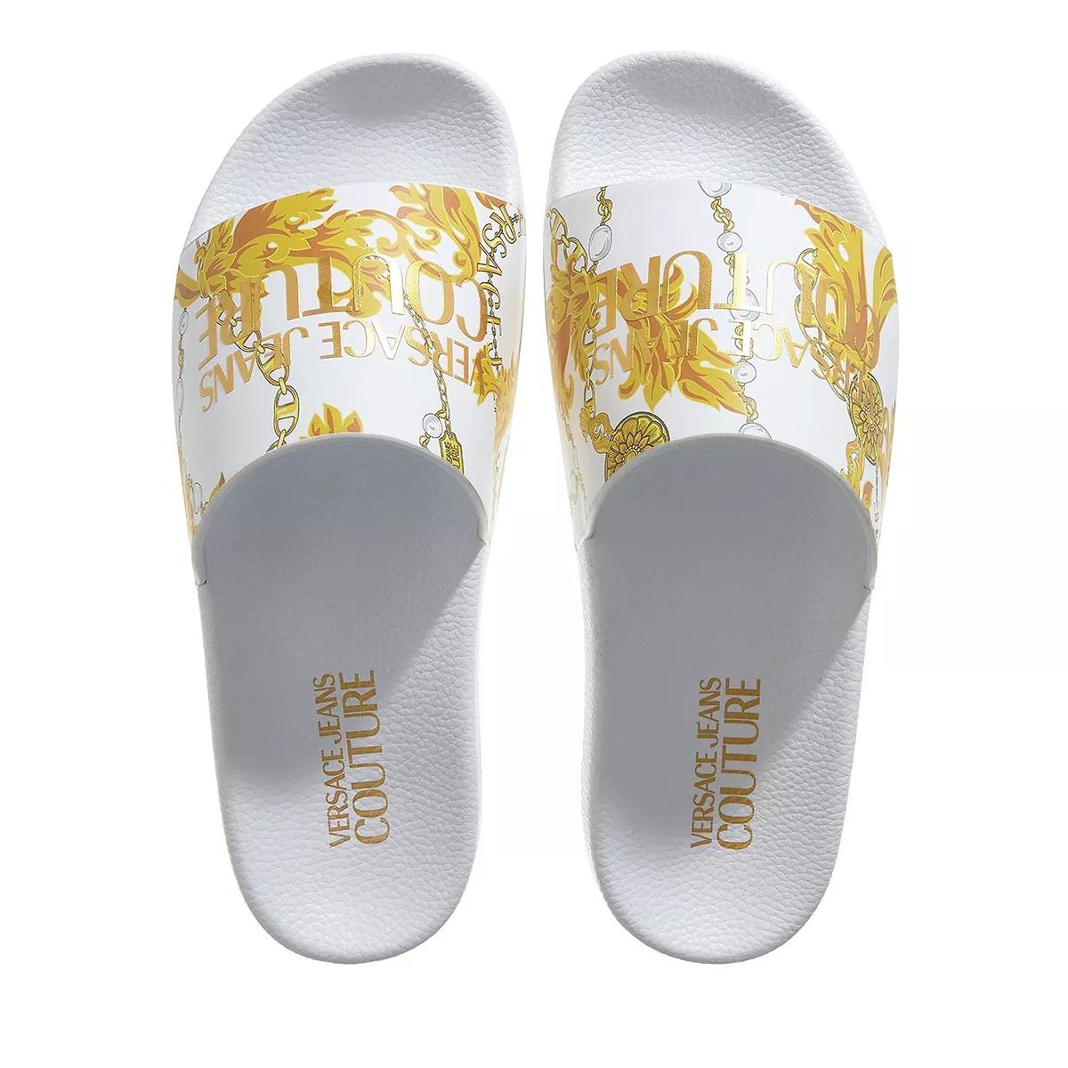 Versace slides white 2025 and gold