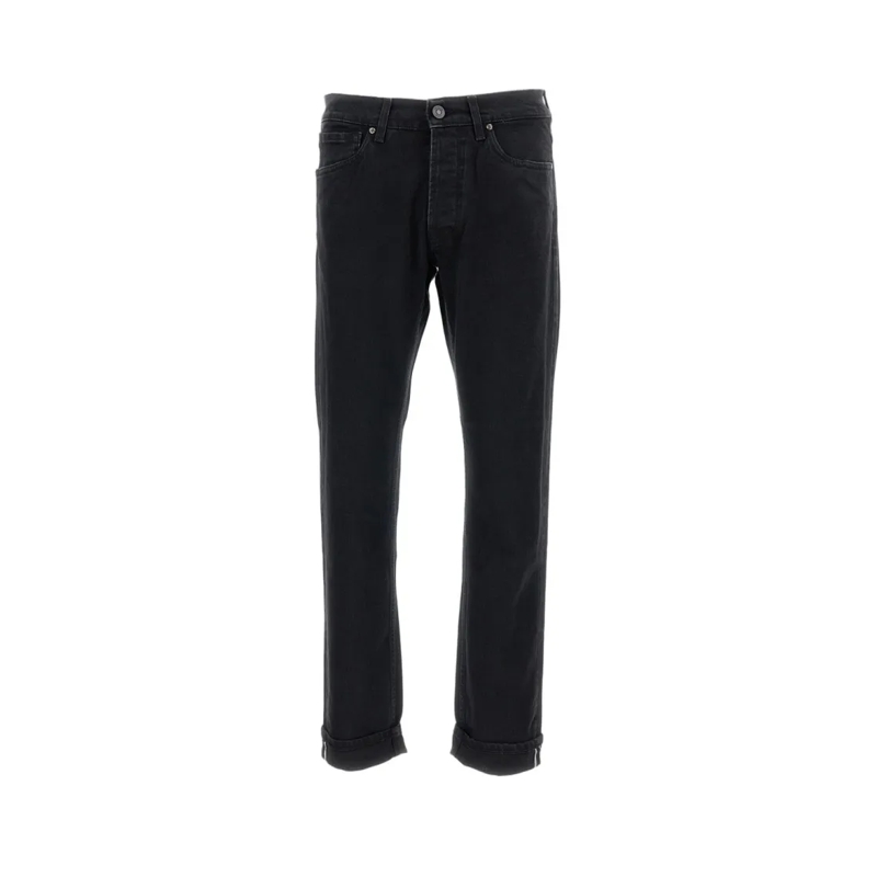 TELA GENOVA Jeans Tailored Black Trousers With Structured Waistband Black