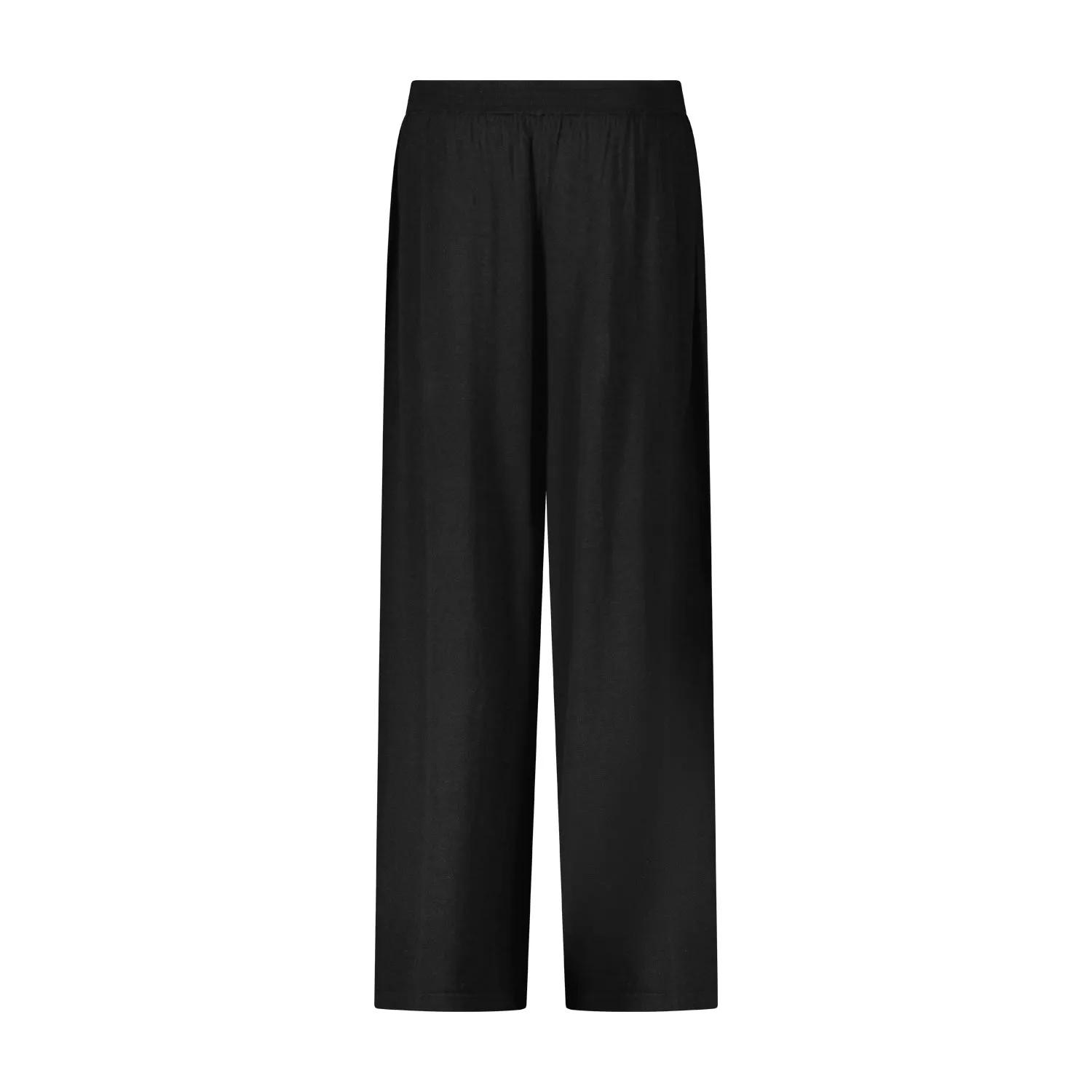 Thumbnail - Sminfinity - Palazzo-Hose mit Leinen - Größe XS/S - schwarz