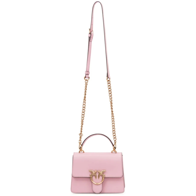 Pinko Tote Borsa Love One Top Handle con Patta e Manico rose(Image 2)