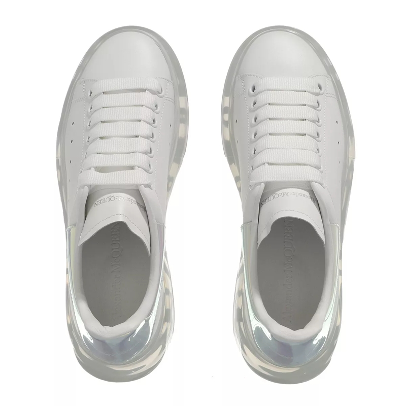 Alexander McQueen Low-Top-Sneaker Oversized Clear Sole Sneakers Leather White/Multi(Image 3)