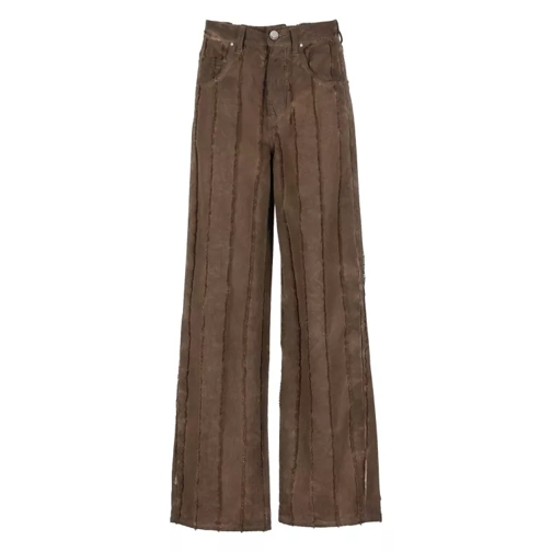 Uma Wang Brown Cotton Trousers For Woman Brown 