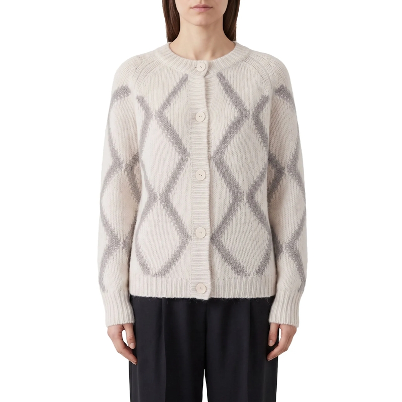 Hemisphere Cardigan Strickjacke aus Baumwolle & Kaschmir grau