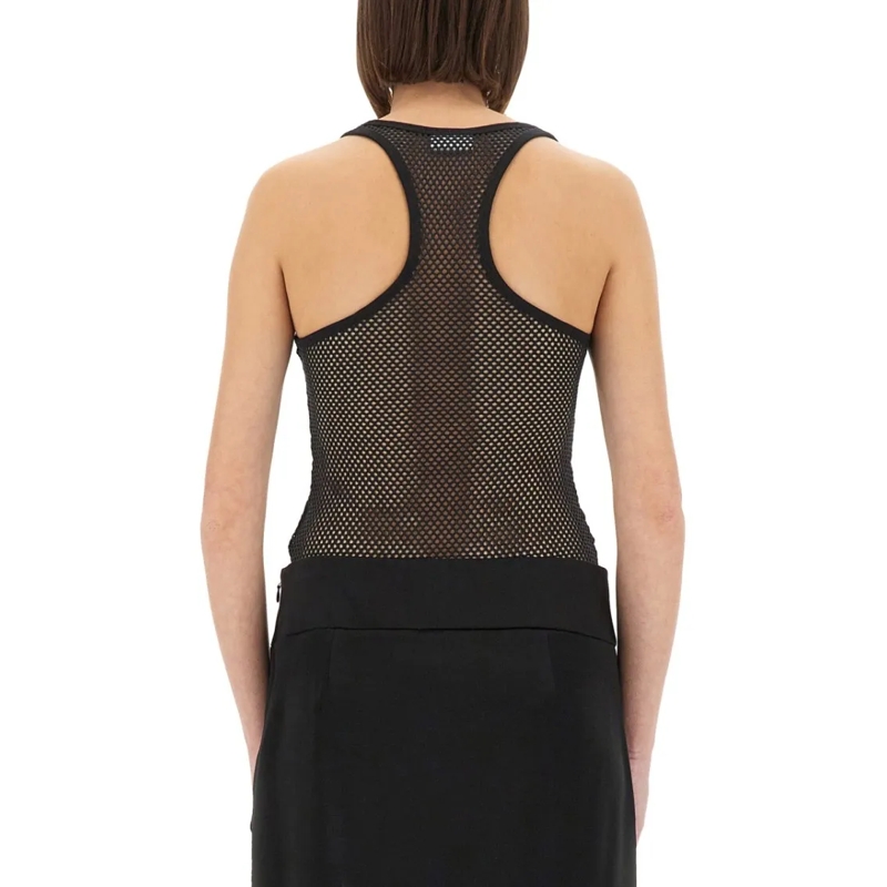 Courrèges Bluse Lightweight Mesh Tank Top Crafted Black (Image 3)