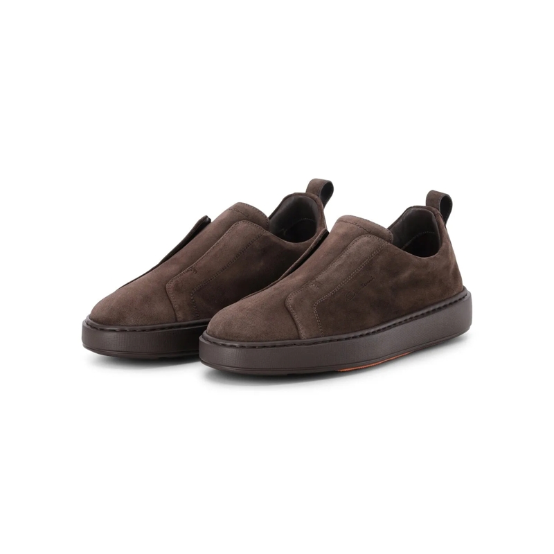 Santoni Loafer Sneaker Con Logo Brown(Image 3)