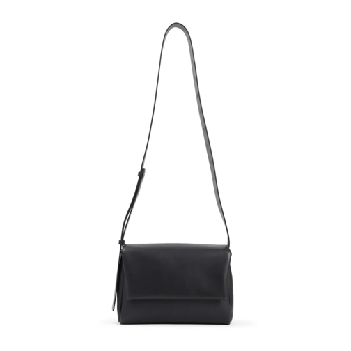 Jil Sander Black Calf Leather Folded Messenger Bag Black Valigetta ventiquattrore