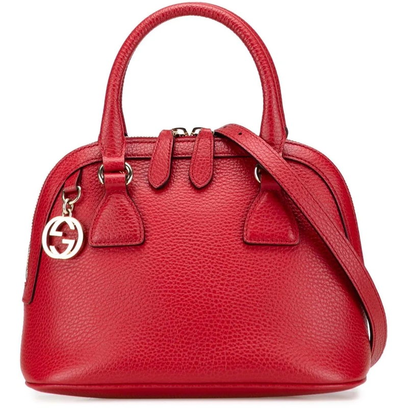 Gucci Sac à bandoulière Mini Leather GG Charm Dome Satchel rot