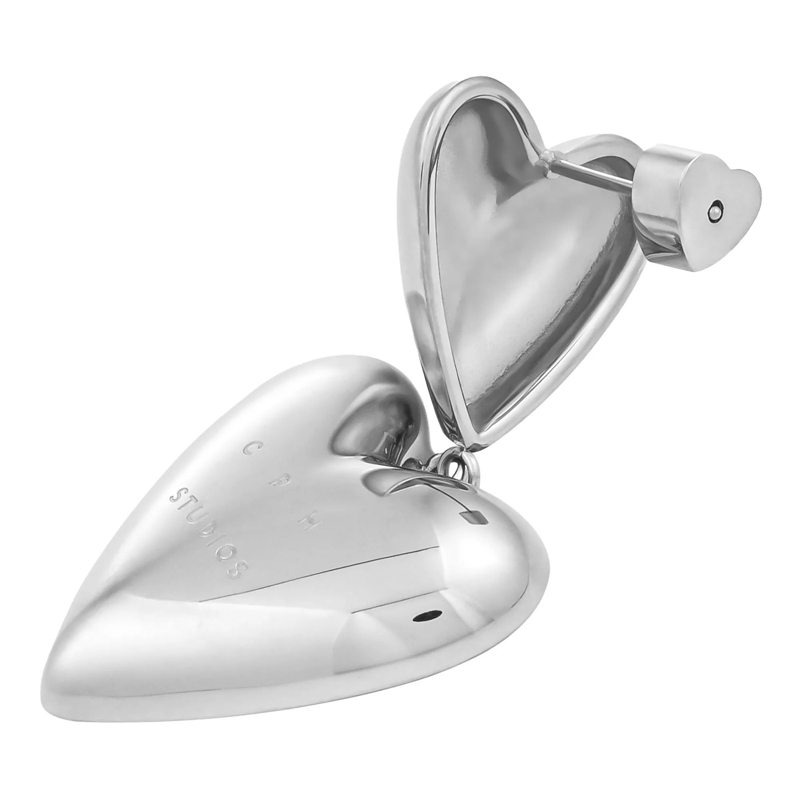 Copenhagen Ohrstecker Edelstahl Puffy Hearts silber(Image 3)