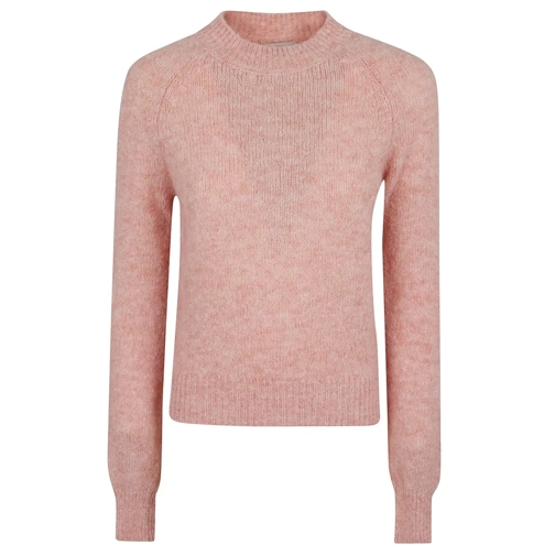 Dries Van Noten Pullover Texas Wool Sweater With Crew Neck And Ribbed Knit  Pink