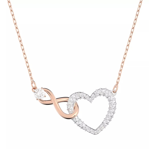 Swarovski Infinity and heart Mixed metal finish Bicolor Short Necklace