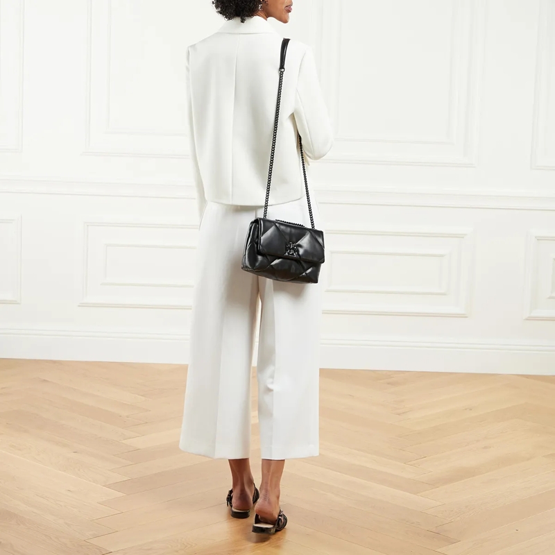 Tory Burch Sac à bandoulière Kira Diamond Quilt Powder Coated Small Convertible Black(Image 3)