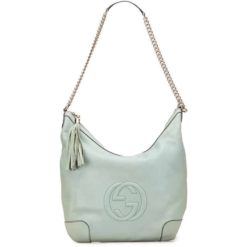 Gucci Schultertasche Leather Soho Chain Shoulder Bag blau