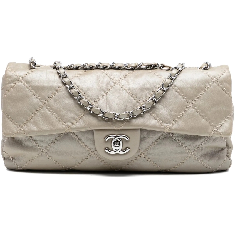 Chanel Schultertasche Jumbo Quilted Calfskin Ultra Stitch Flap braun