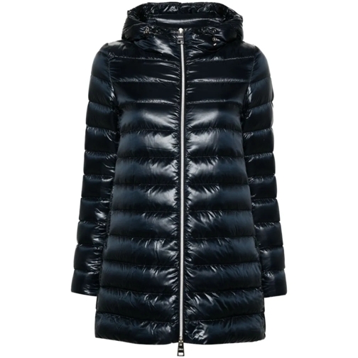 Herno Overgangsjas Navy Blue A-Shape Down Jacket Blue