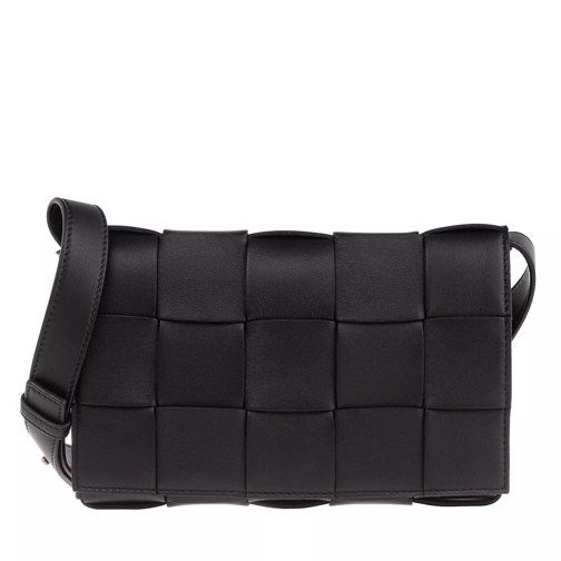 Bottega Veneta Handbag Leather Black-Silver Crossbody Bag