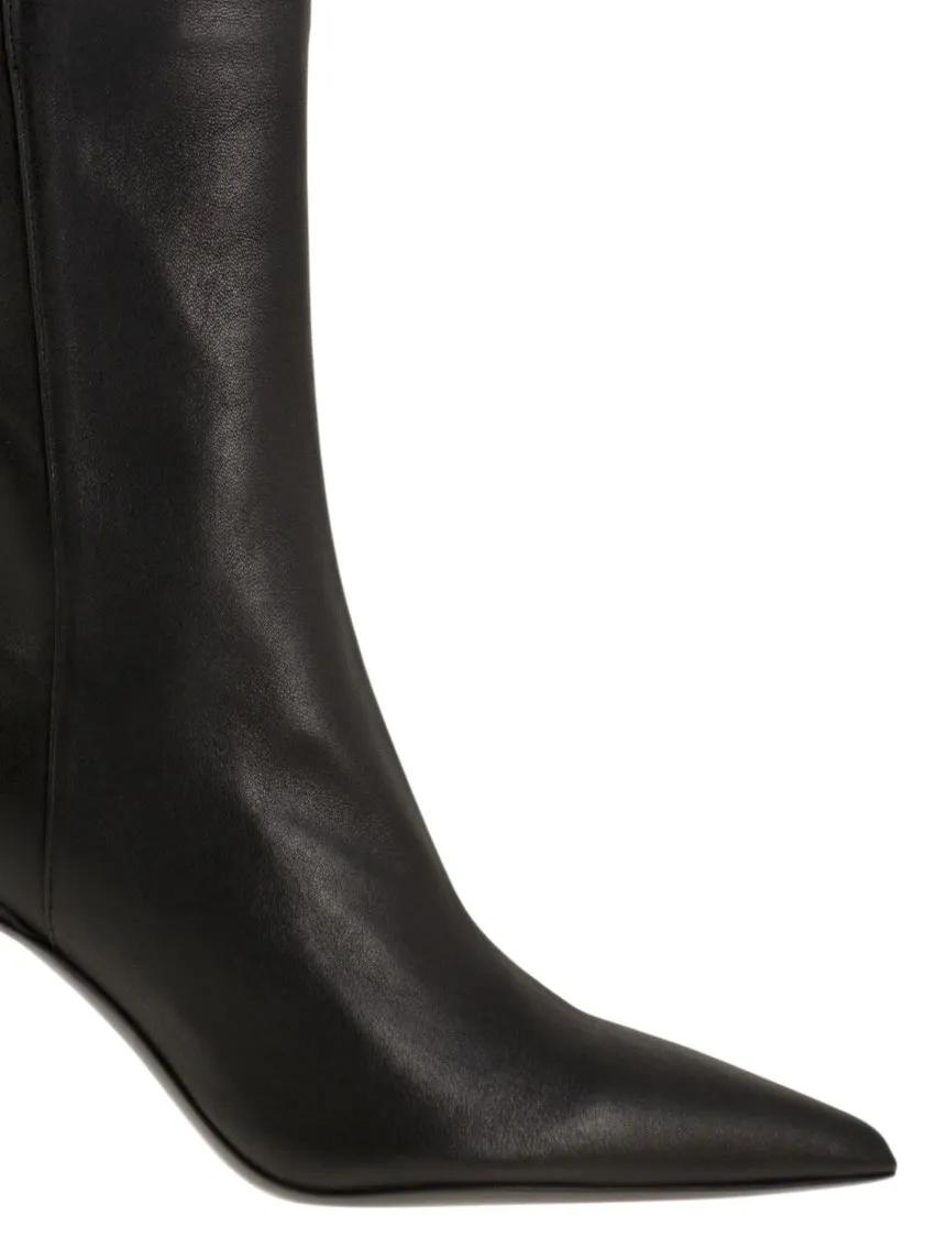 Thumbnail - Stuart Weitzman Stiefel - Vinnie - Leather Ankle Boot - Gr. 37,5 (EU) - in Schwarz - für Damen