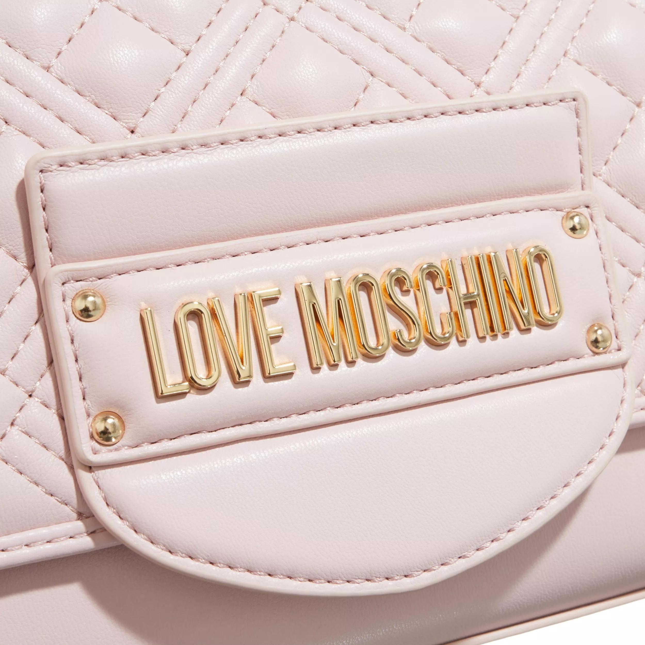Love Moschino Crossbody bags Quilted Tab in poeder roze