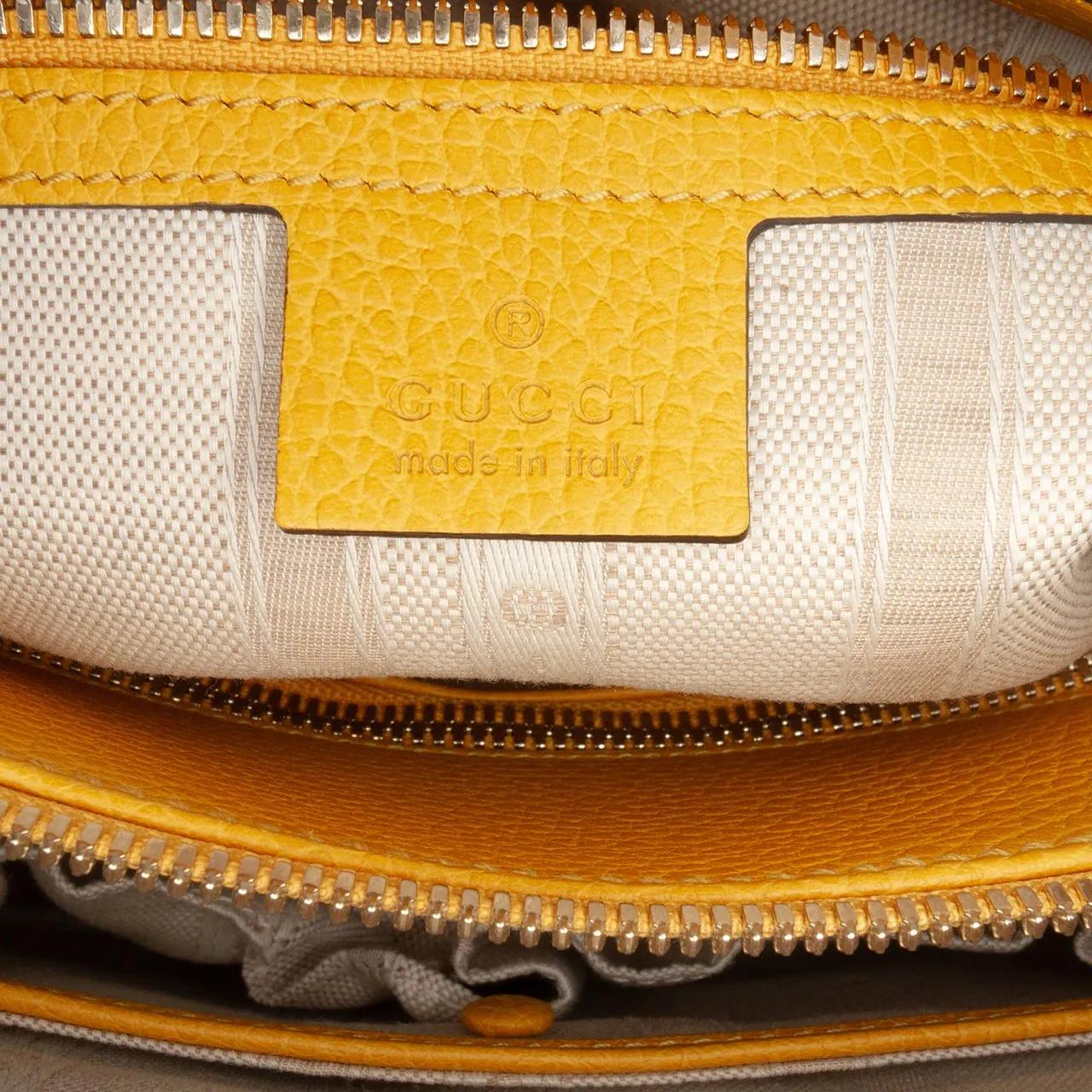 Thumbnail - Gucci Hobo Bags - Calfskin Swing Top Handle Satchel - Gr. unisize - in Gelb - für Damen