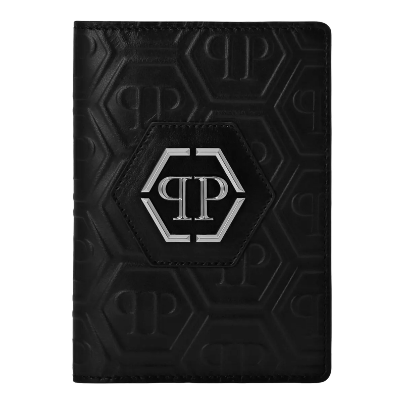 Philipp Plein Geldbörse Dokumentenhalter Monogram schwarz