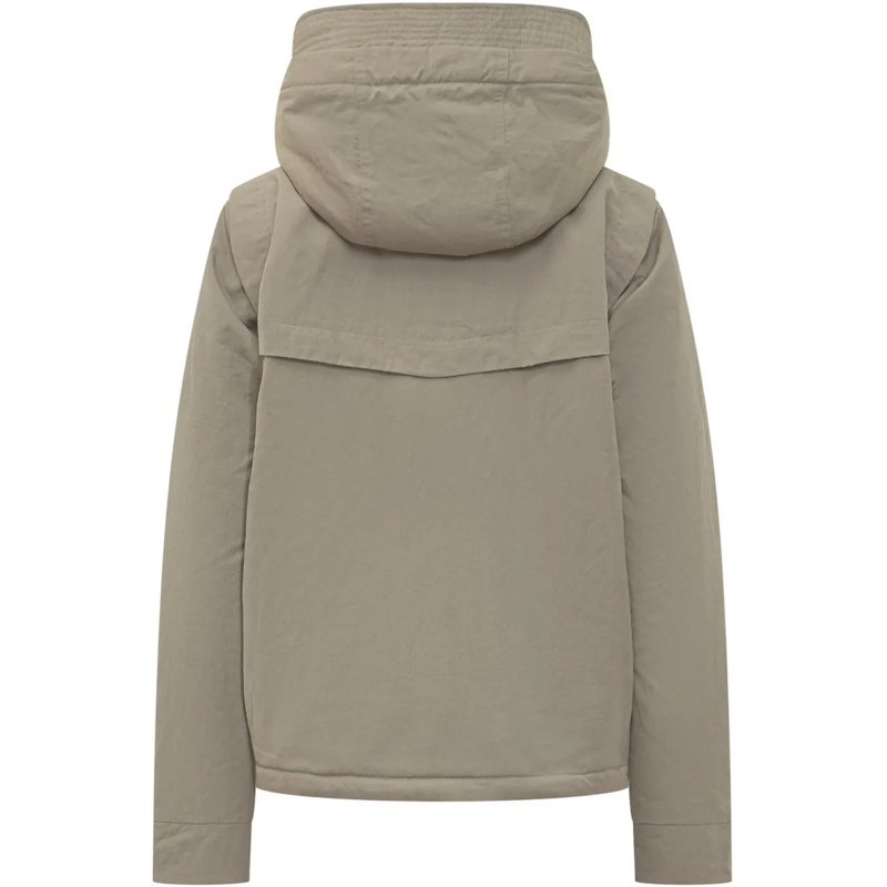 K-Way Übergangsjacke Giacca K-Way con Cappuccio e Fodera in Pelliccia S beige(Image 2)