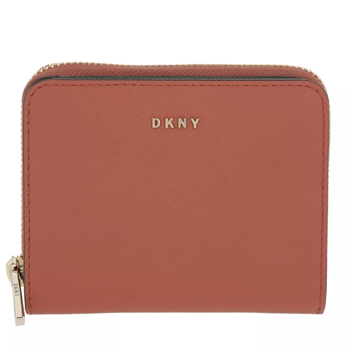 DKNY Bryant Park Small Carryall Saffiano Wallet Terracotta Portemonnaie mit Zip-Around-Reißverschluss