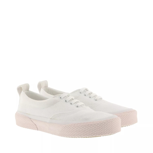 Celine 180 Lace Up Sneakers Canvas White/Light Pink lage-top sneaker