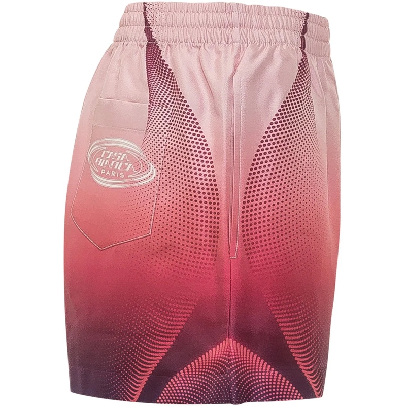 Casablanca Shorts Shorts con Vita Elastica e Stampa Sfumata rose(Image 3)
