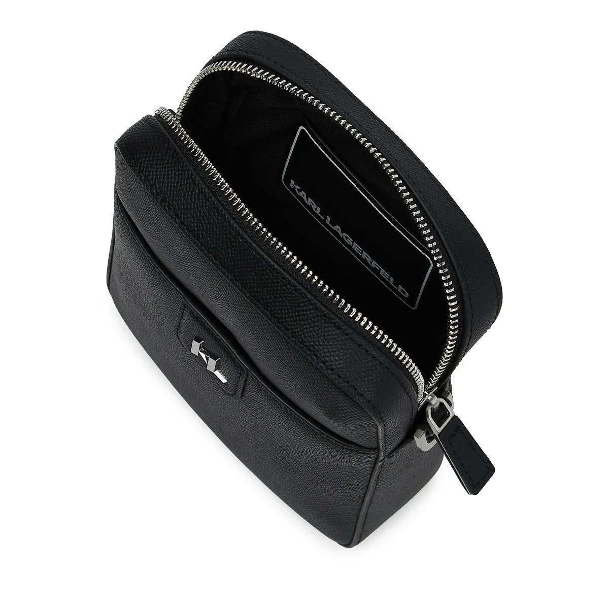 Thumbnail - Karl Lagerfeld Crossbody Bags - K/Monogram Umhängetasche aus Leder - Gr. unisize - in Schwarz - für Damen