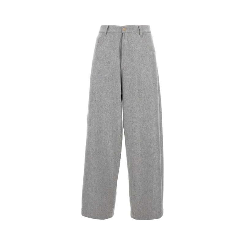 JEJIA  Wide Leg Flannel Trousers Grey