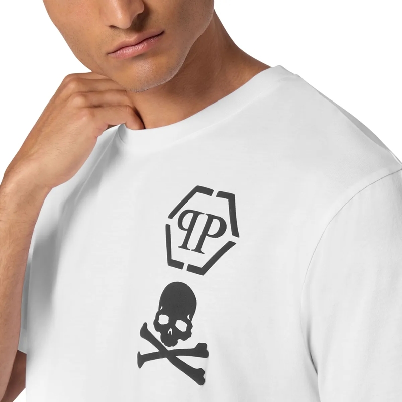 Philipp Plein T-Shirt T-Shirt Skull&Bones weiss(Image 4)