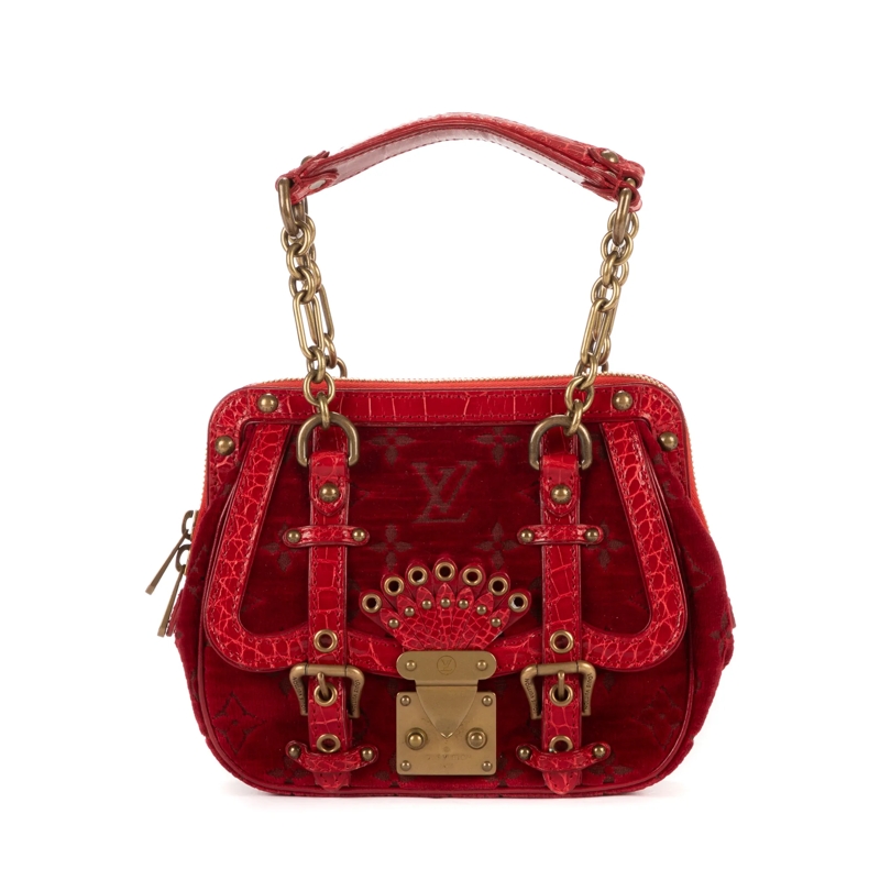 Louis Vuitton Crossbody Bag Ltd. Ed. Monogram Velours Irvine rot