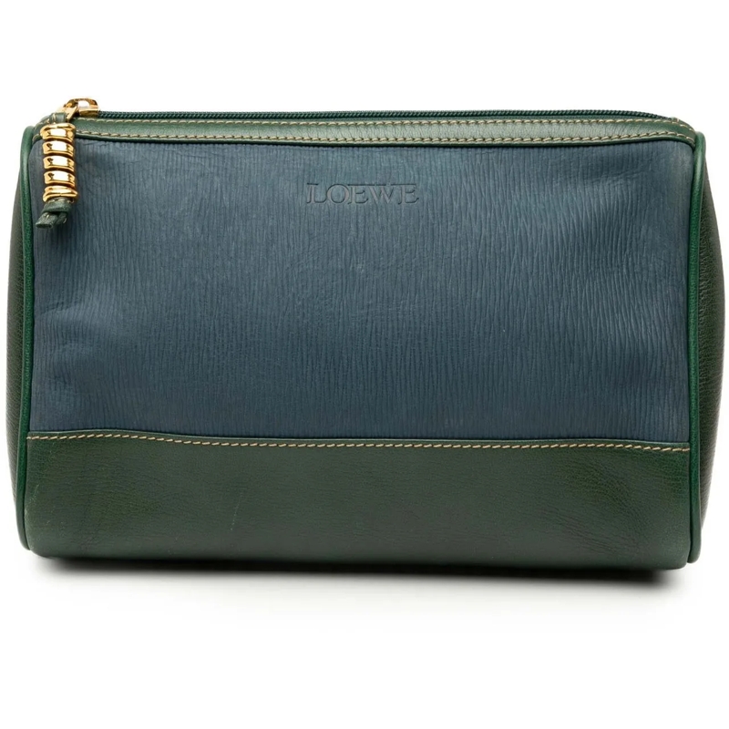 Loewe Necessaire Leather Velazquez Pouch blau