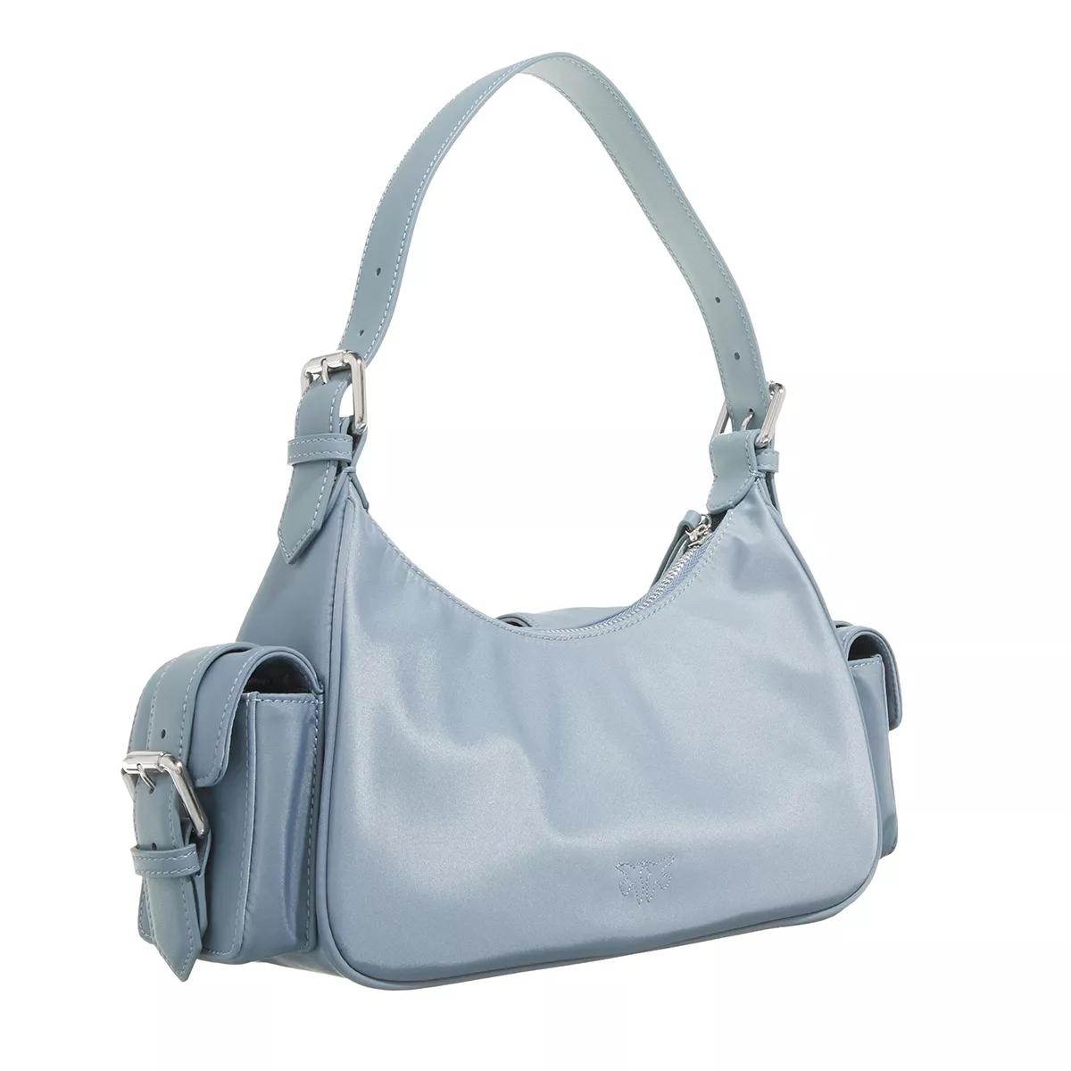 Pinko Blauwe Cargo Tas Love Birds Model Blue Dames