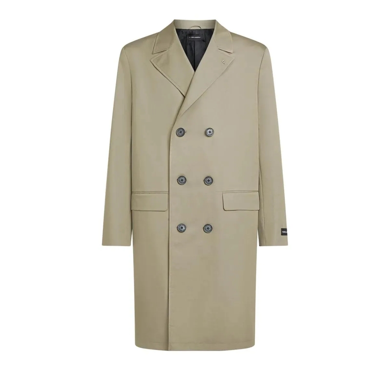 Karl Lagerfeld Daunenjacke Zweireihiger Mantel tannengrün